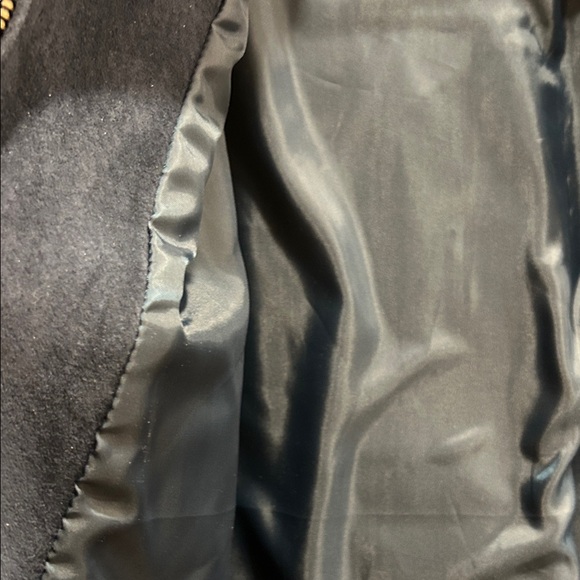 Elegant Navy Suede Bomber Jacket - Picture 5 of 9